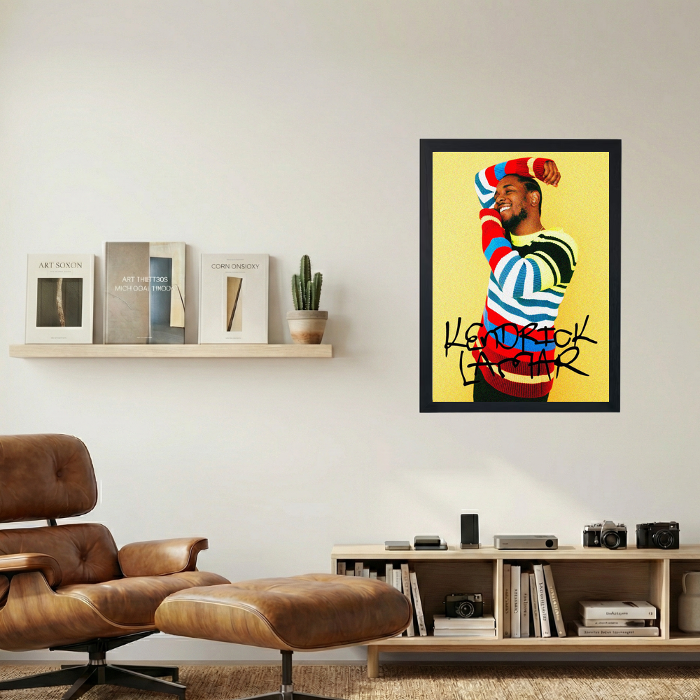 Kendrick Lamar 'Happy' Poster - Mockup 1