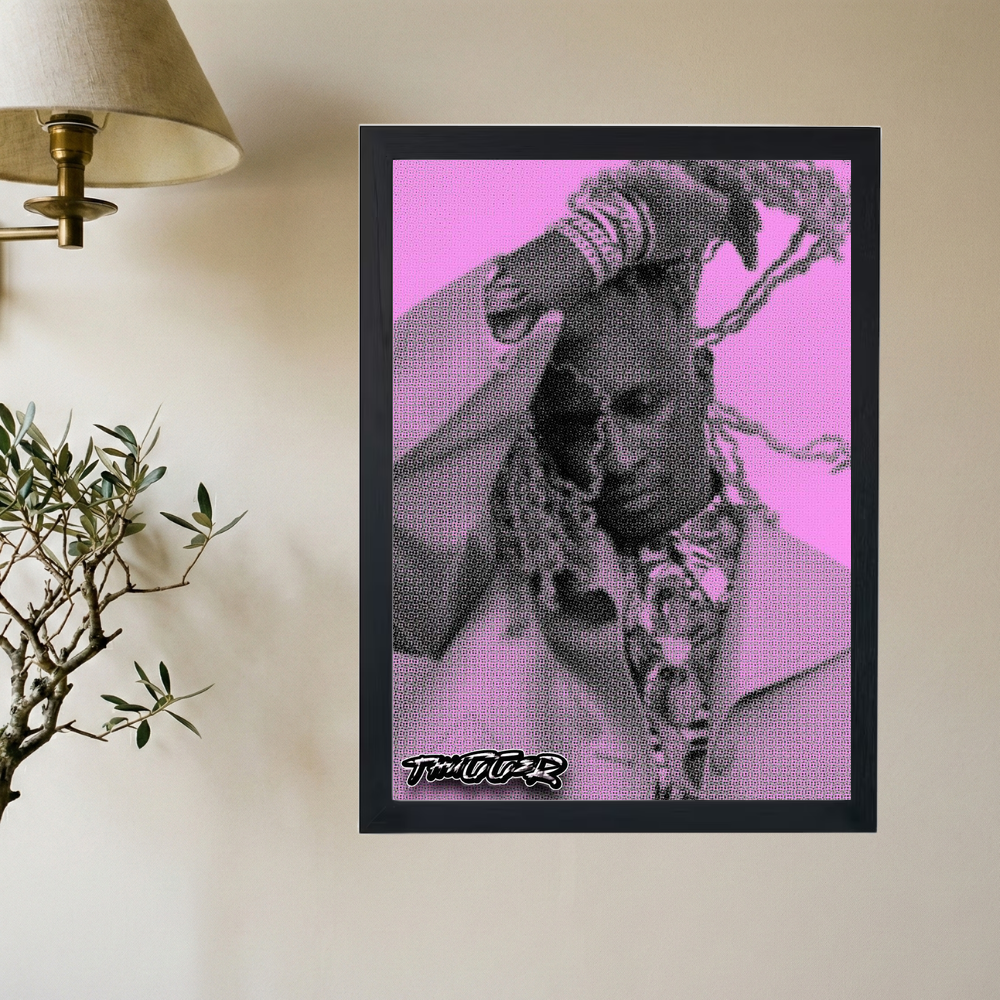Young Thug 'Blurred' Poster - Mockup 2