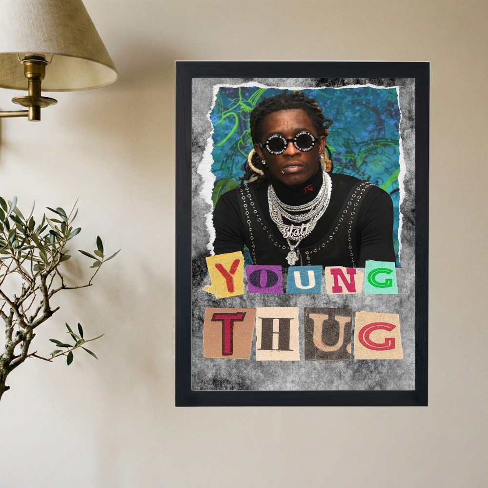 Young Thug 'Post It' Poster - Mockup 2