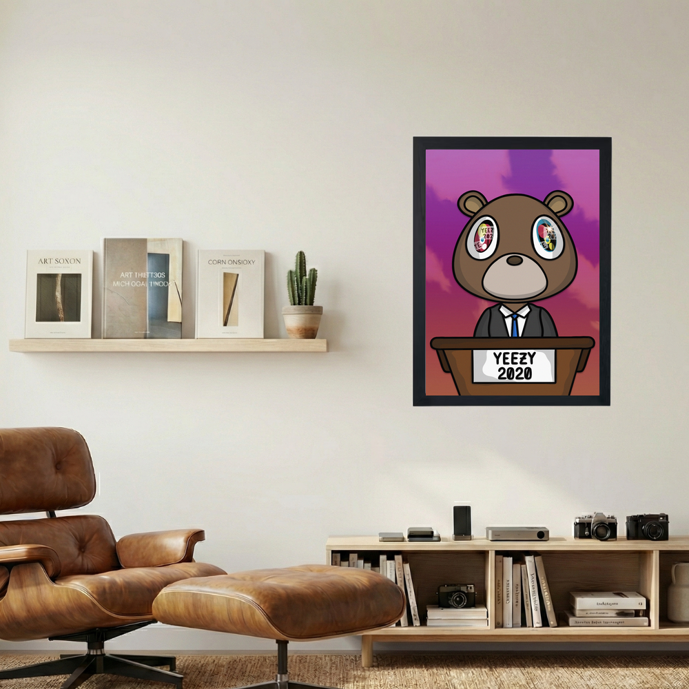 Kanye West 'YEEZY For PRESIDENT' Poster - Mockup 1