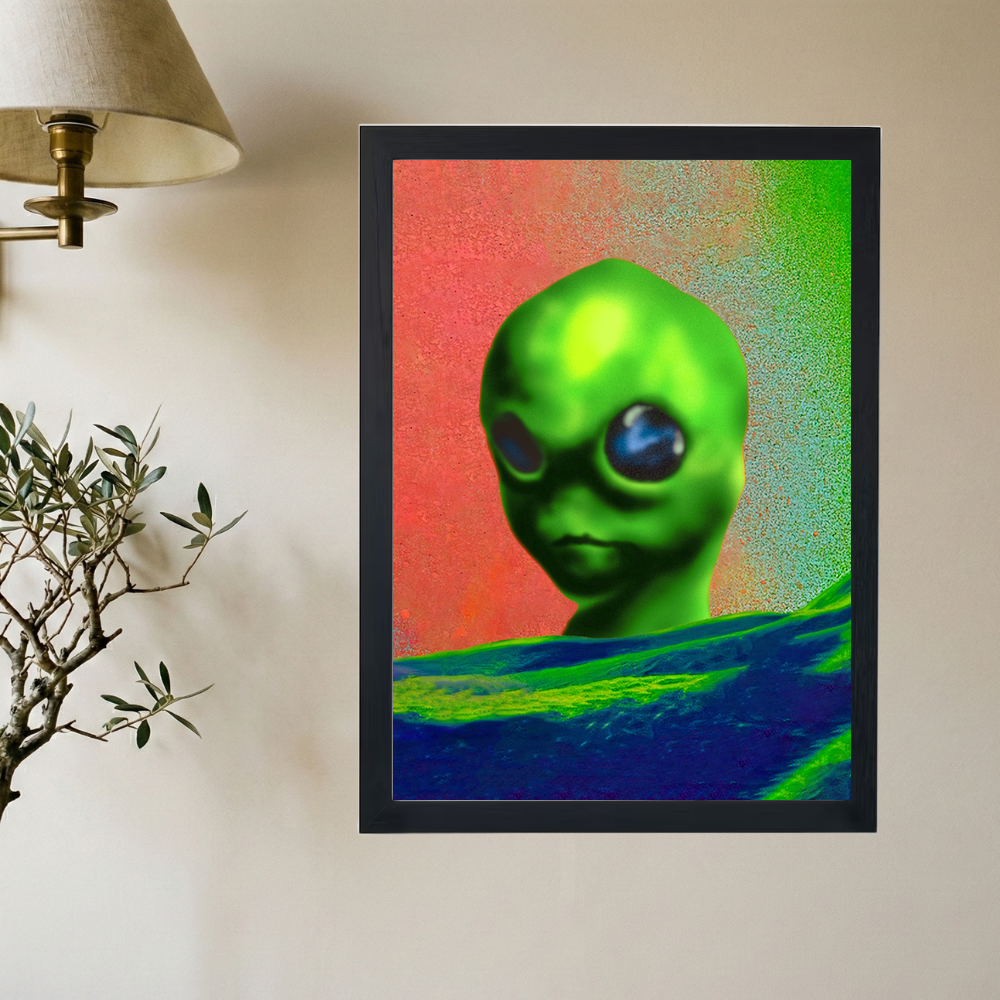 Kanye West 'ALIEN! ALIEN!' Abstract Poster - Mockup 2