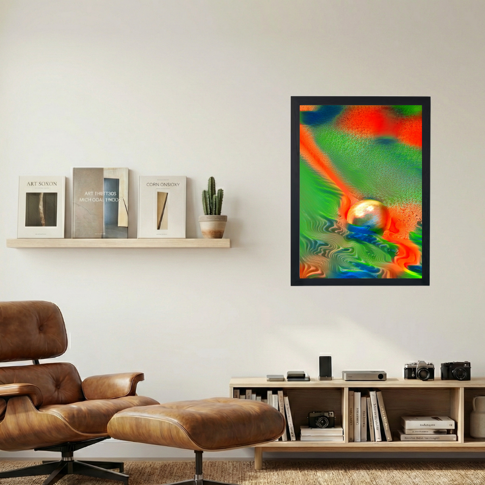 Tame Impala x Kanye West 'Donda Currents' Abstract Poster - Mockup 1