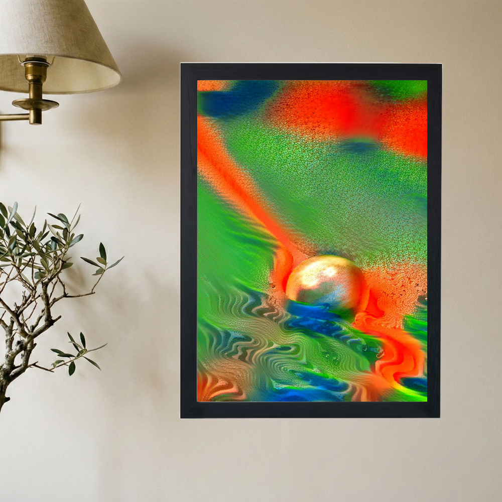Tame Impala x Kanye West 'Donda Currents' Abstract Poster - Mockup 2