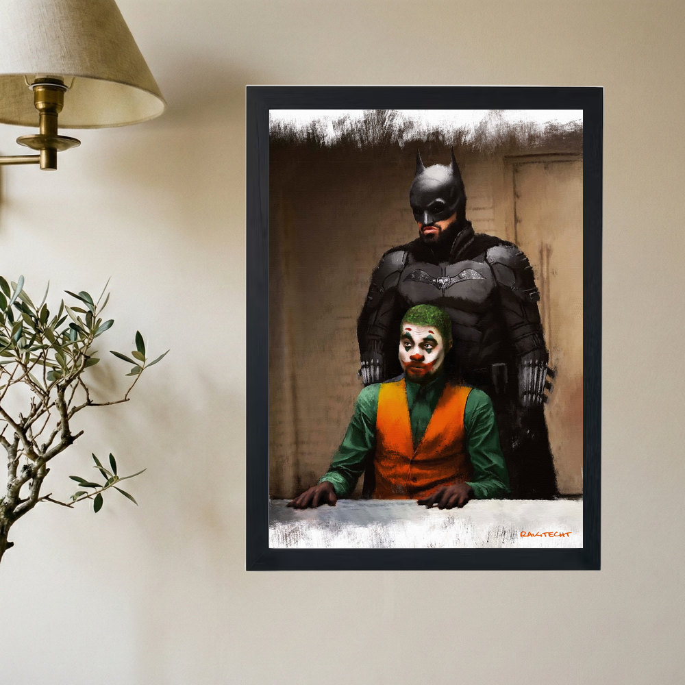 Kanye x Drake 'Joker' Painting Poster - Mockup 2