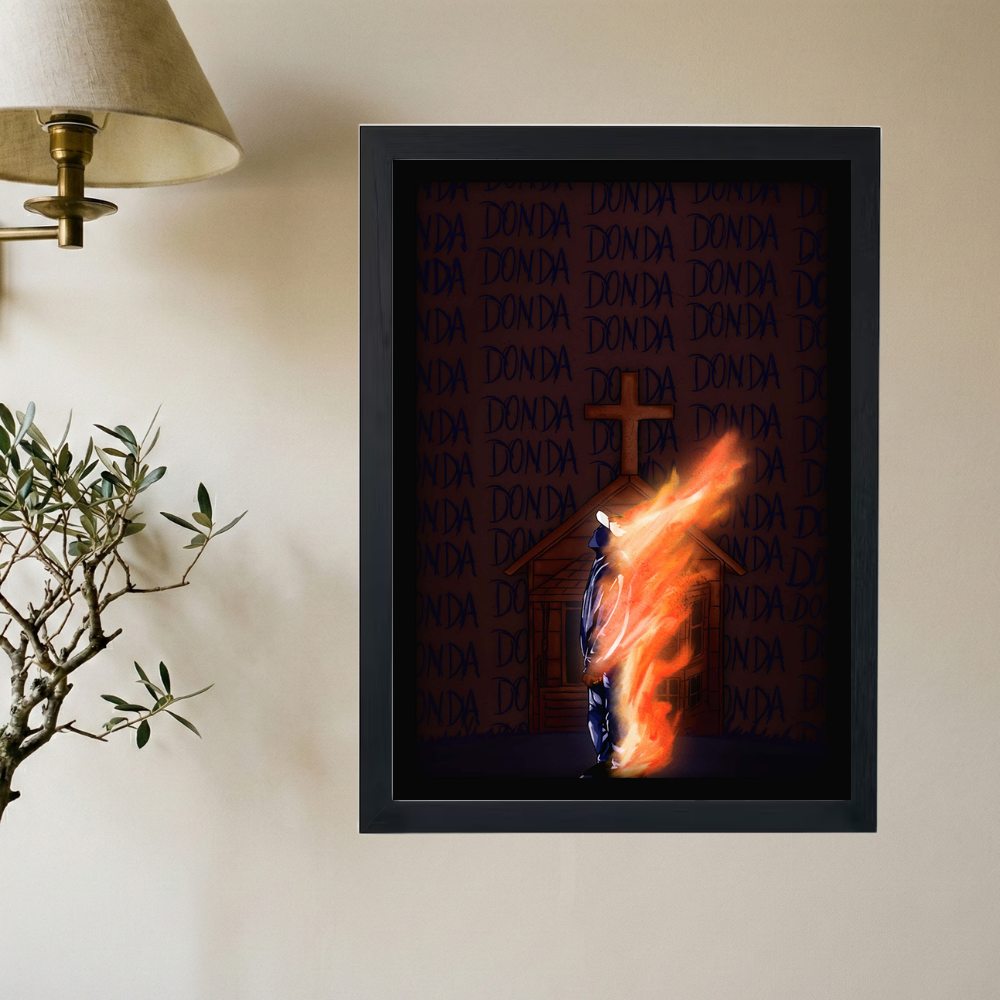 Kanye West Donda 'On Fire' Poster - Mockup 2