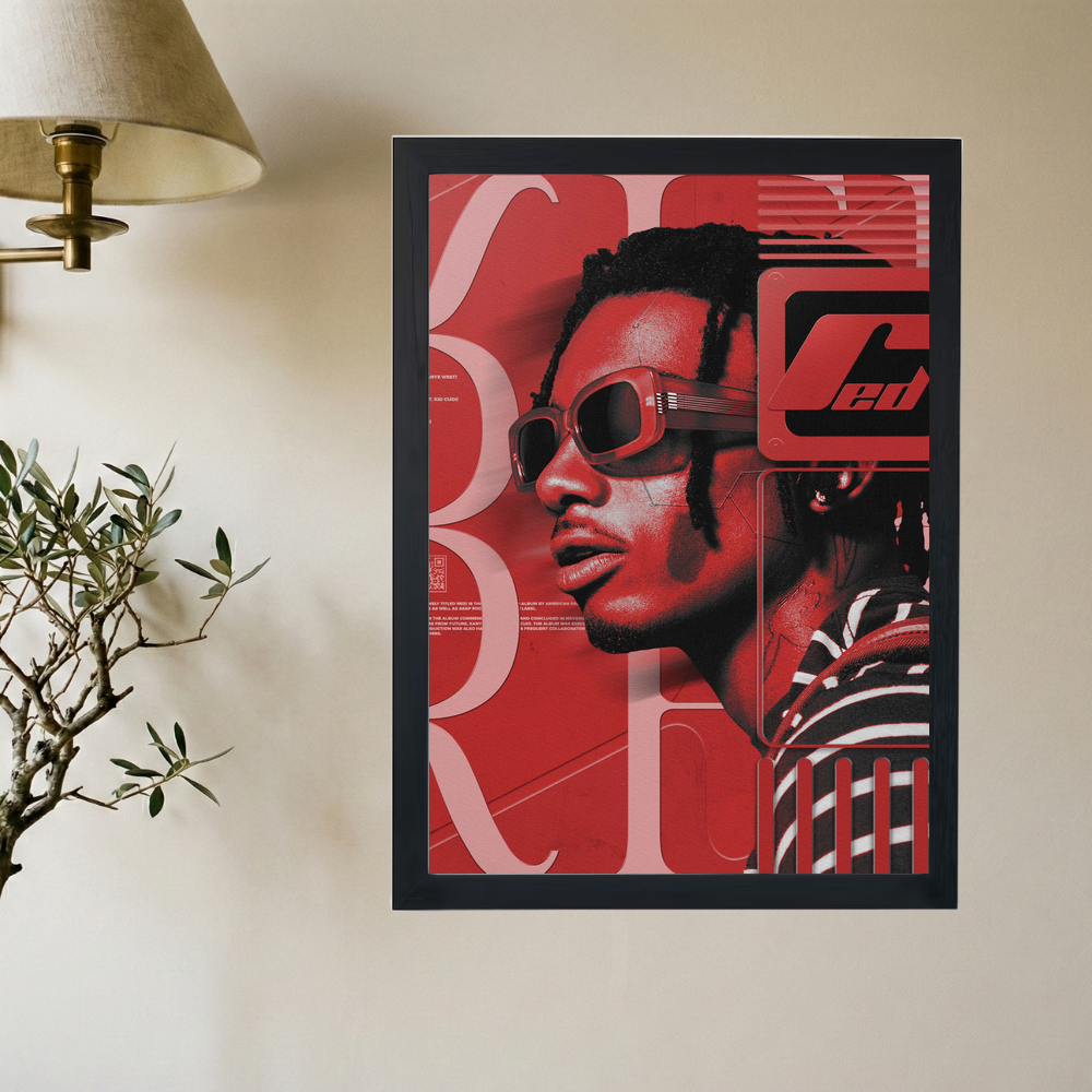 Playboi Carti 'RED' Poster - Mockup 2