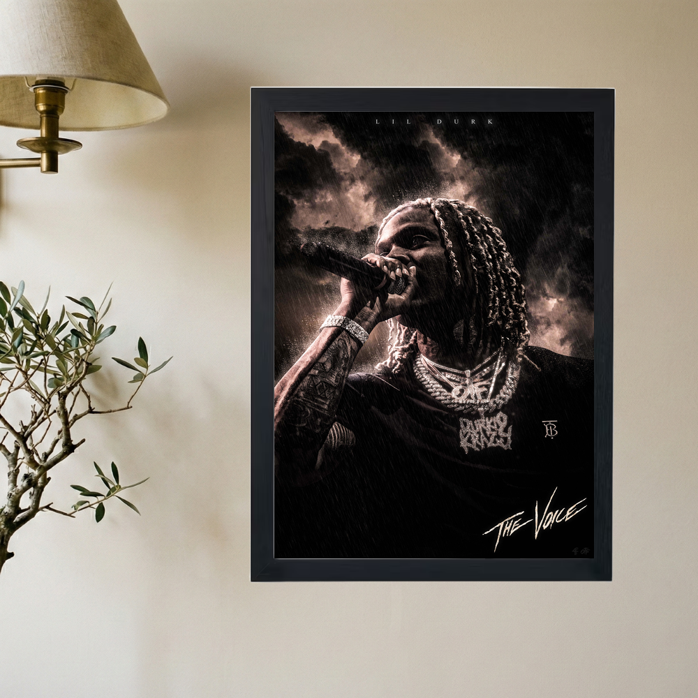 Lil Durk 'The Voice' Poster - Mockup 2