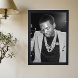 Meek Mill B&W 'Lookin Down on Yall' Poster - Mockup 2