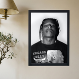 A$AP Rocky B&W 'Pretty Flacko' Poster - Mockup 2