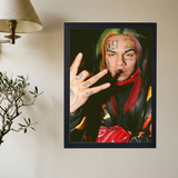 6ix9ine 'Affiliated' Poster - Mockup 2