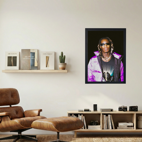 Young Thug 'Purple Coat' Poster - Mockup 1