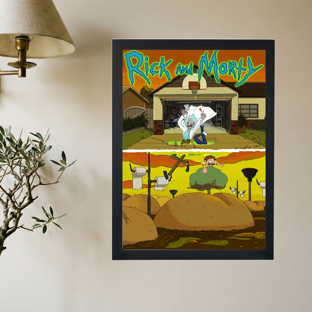 Rick And Morty 'Portal' Drawing Poster - Mockup 2