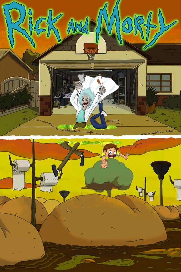 Rick And Morty 'Portal' Drawing Poster