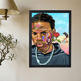 Rema 'Rave or Die' Drawing Poster - Mockup 2