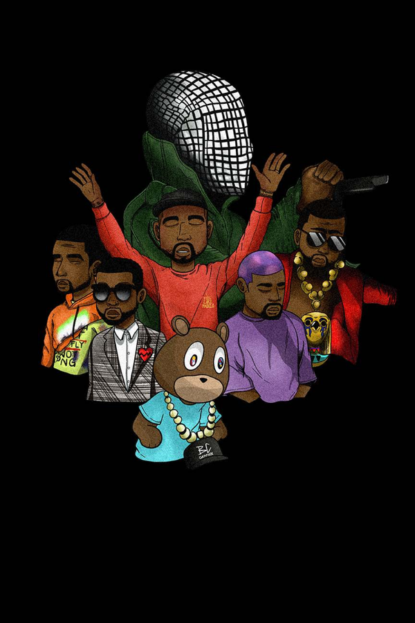 Kanye West 'The Eras' Cartoon Poster