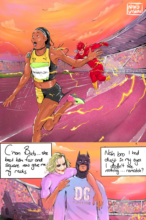 Elaine Thompson 'DC Comic' Drawing Poster