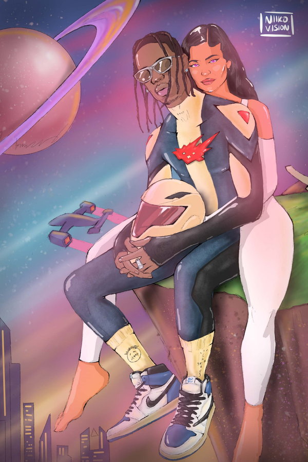Travis Scott x Kylie Jenner 'Utopia' Drawing Poster