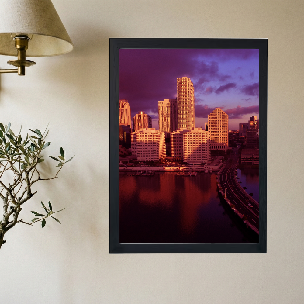 Miami Sunset Poster - Mockup 2