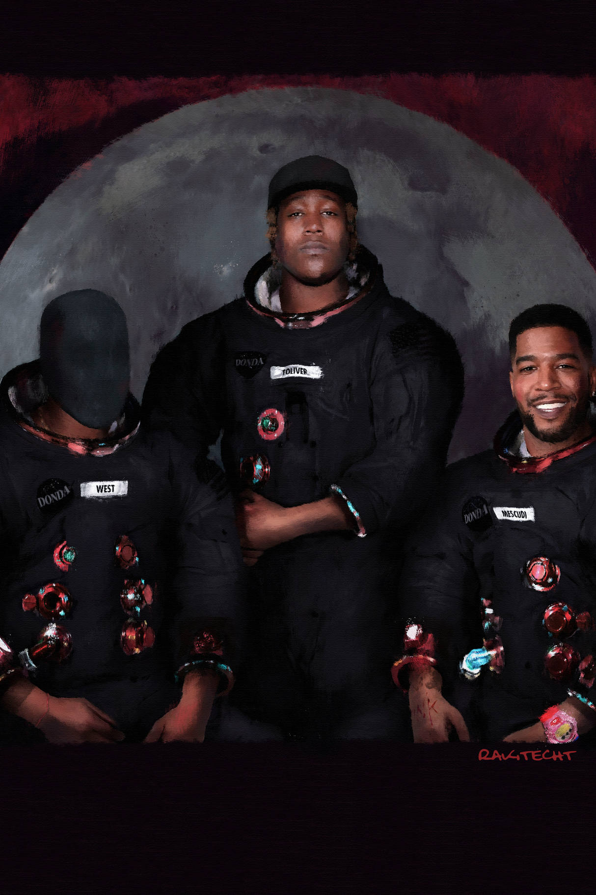 Kanye West x Don Toliver x Kid Cudi 'MOON' Painting Poster