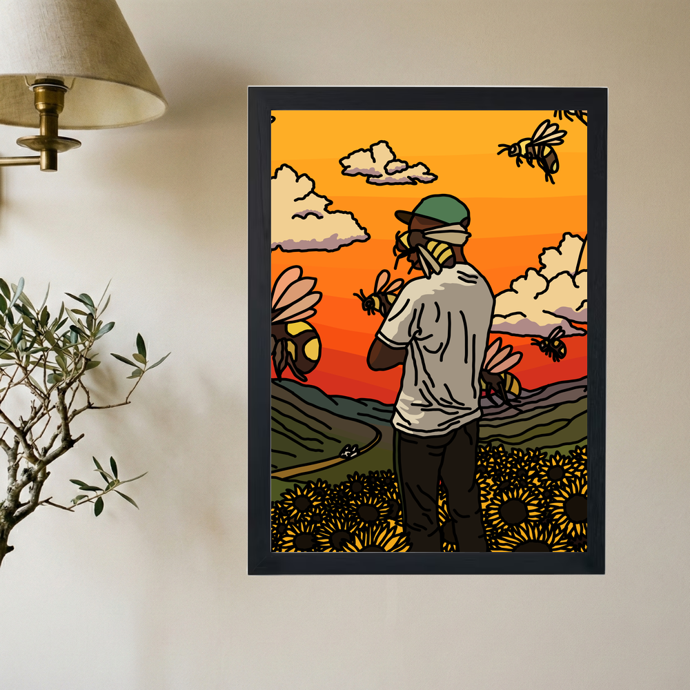 Tyler The Creator 'Flower Boy Portrait' Poster - Mockup 2