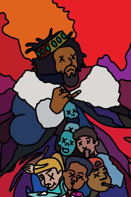 J Cole 'KOD Coloring Book' Poster