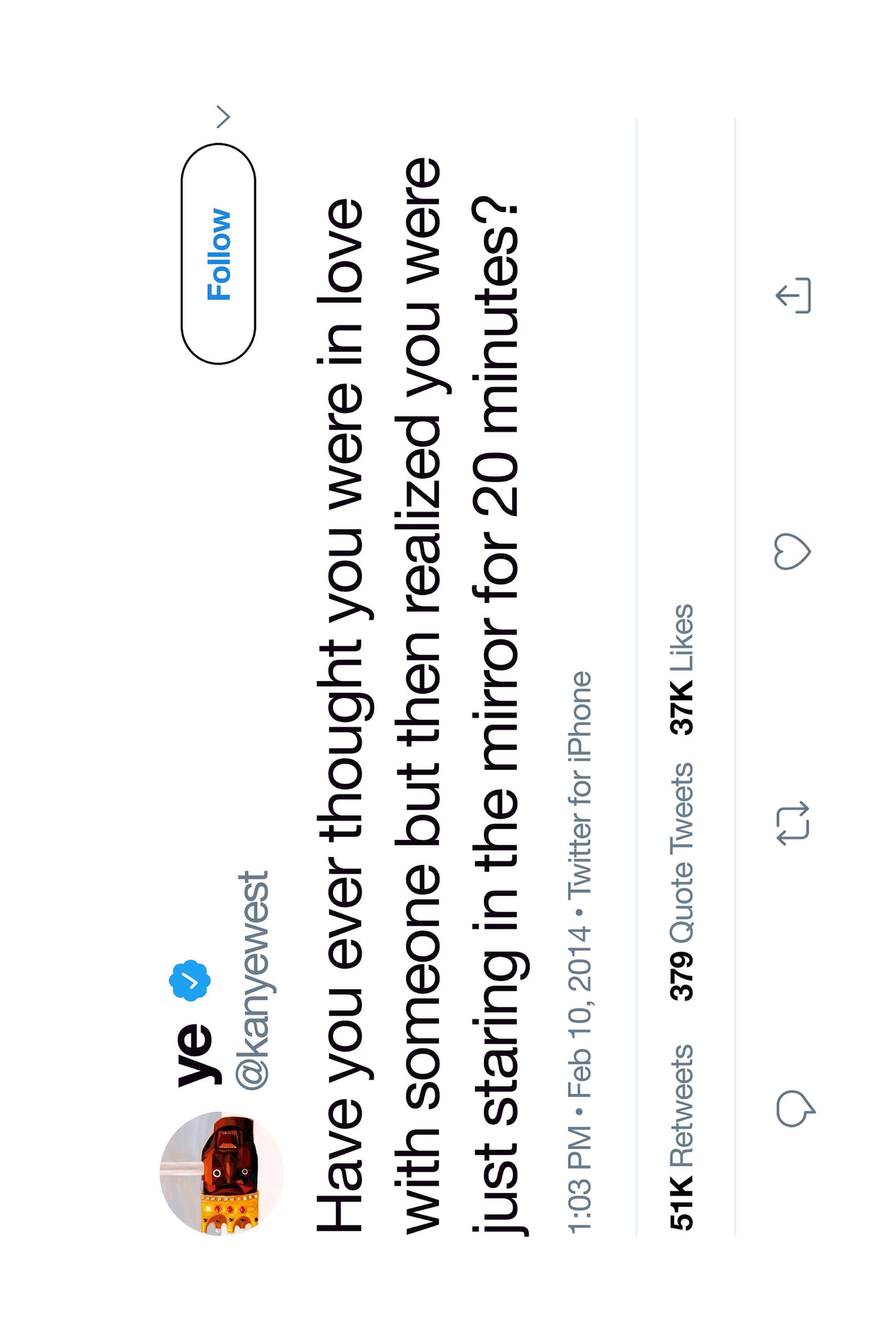 Kanye West 'In Love' Tweet Poster