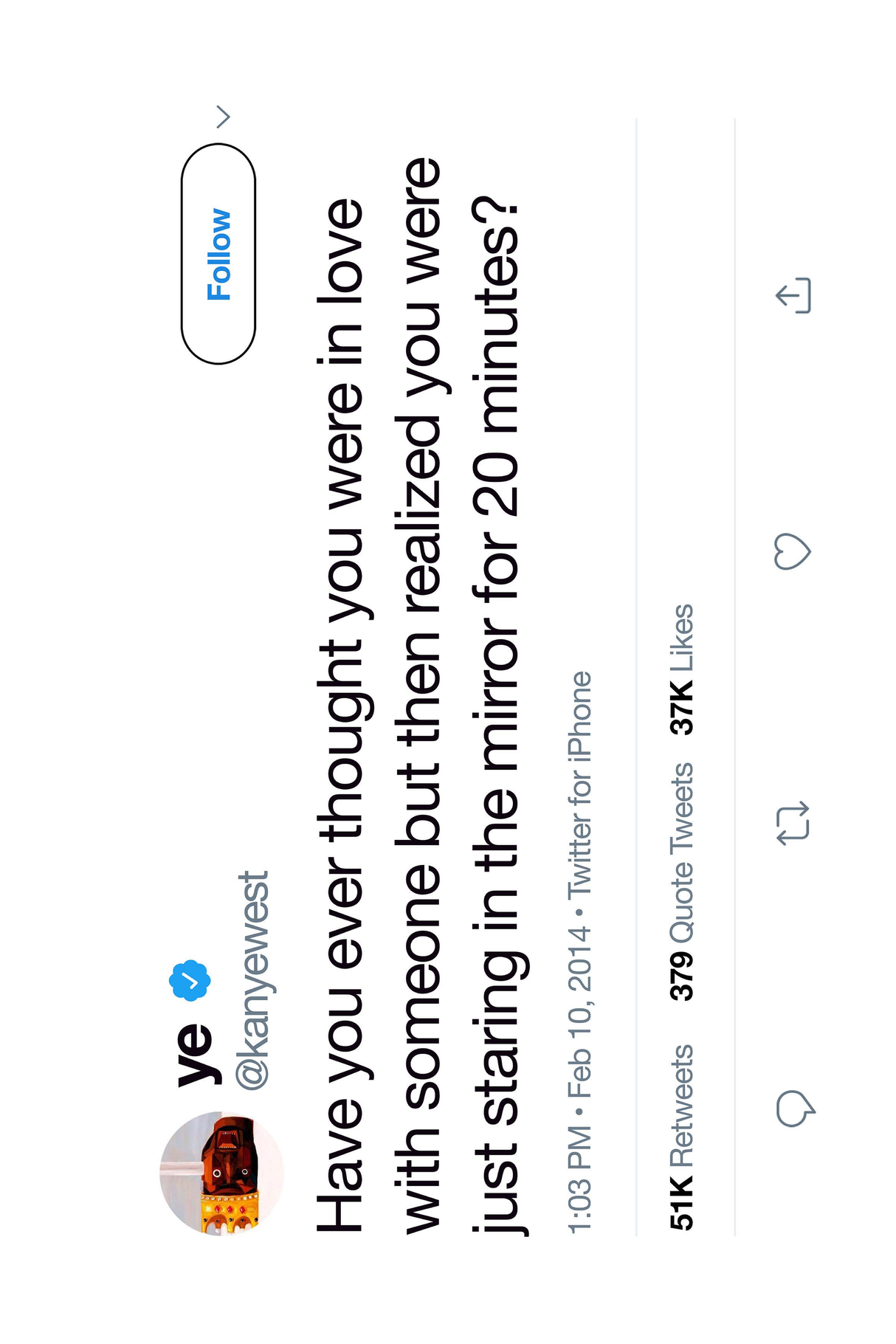 Kanye West 'In Love' Tweet Poster