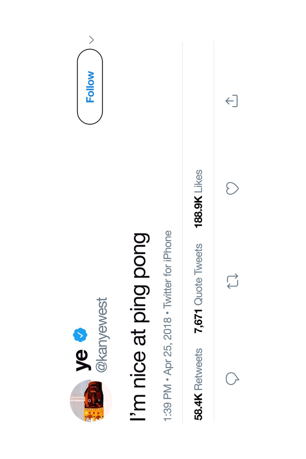 Kanye West 'Ping Pong' Tweet Poster