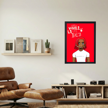 Playboi Carti 'WLR' Cartoon Poster - Mockup 1