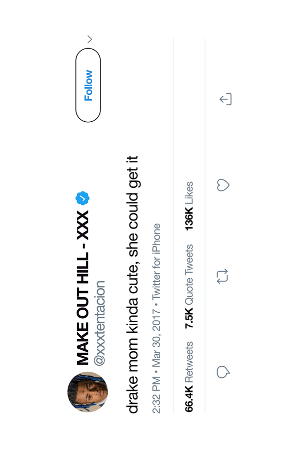 XXXTENTACION 'Drake Mom' Tweet Poster