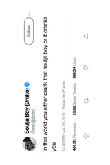Soulja Boy 'Crank That' Tweet Poster