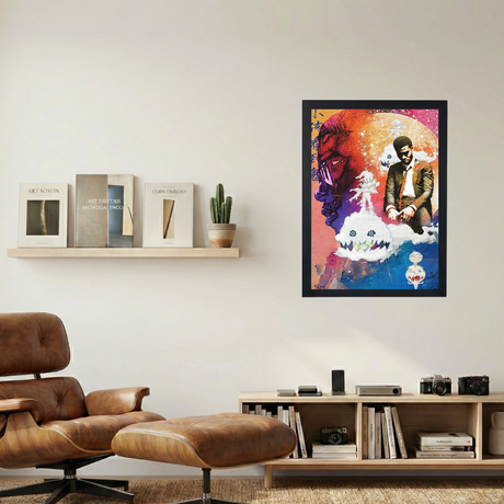 Kid Cudi 'KIDS SEE MOON MAN' Poster - Mockup 1