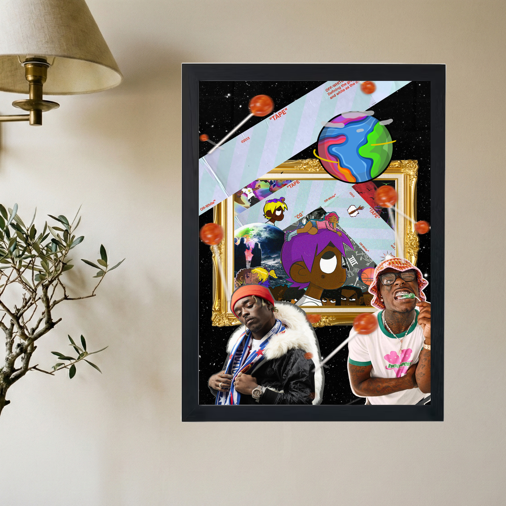 Lil Uzi Vert 'From Outer Space' Collage Poster - Mockup 2