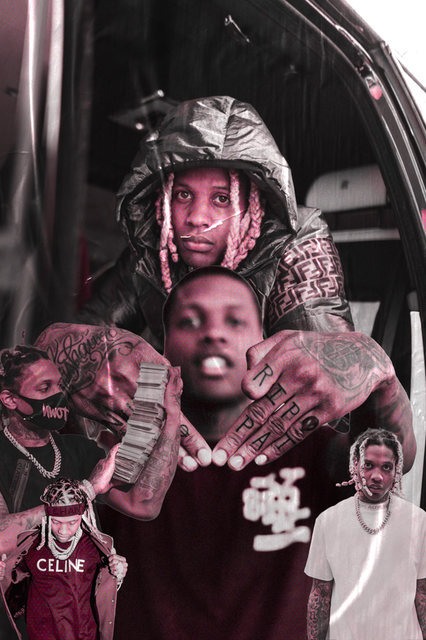 Lil Durk 'RIP PAT' Collage Poster