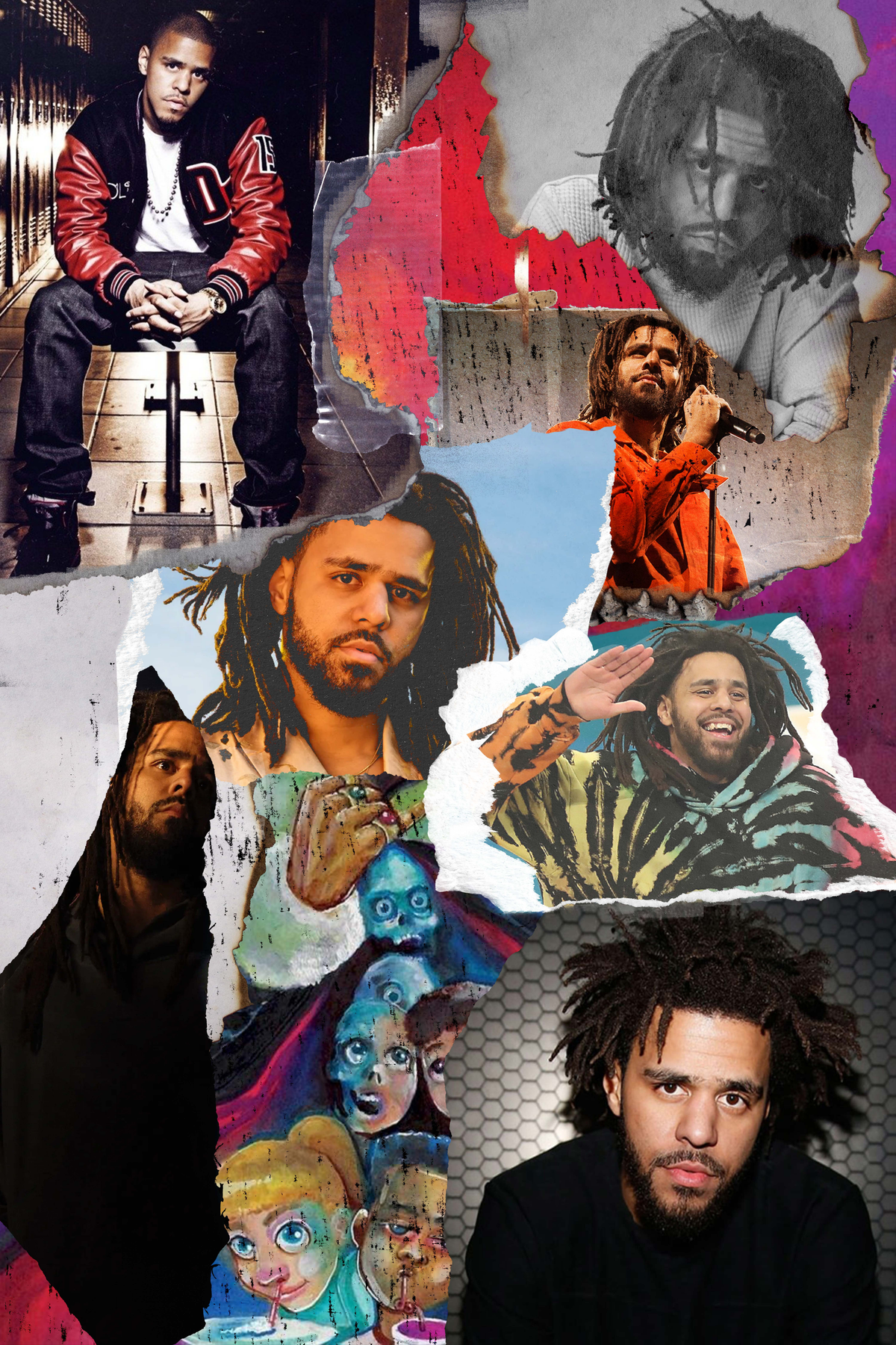 J. Cole 'Dollar & A Dream' Collage Poster