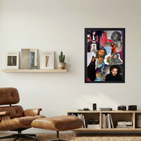 J. Cole 'Dollar & A Dream' Collage Poster - Mockup 1