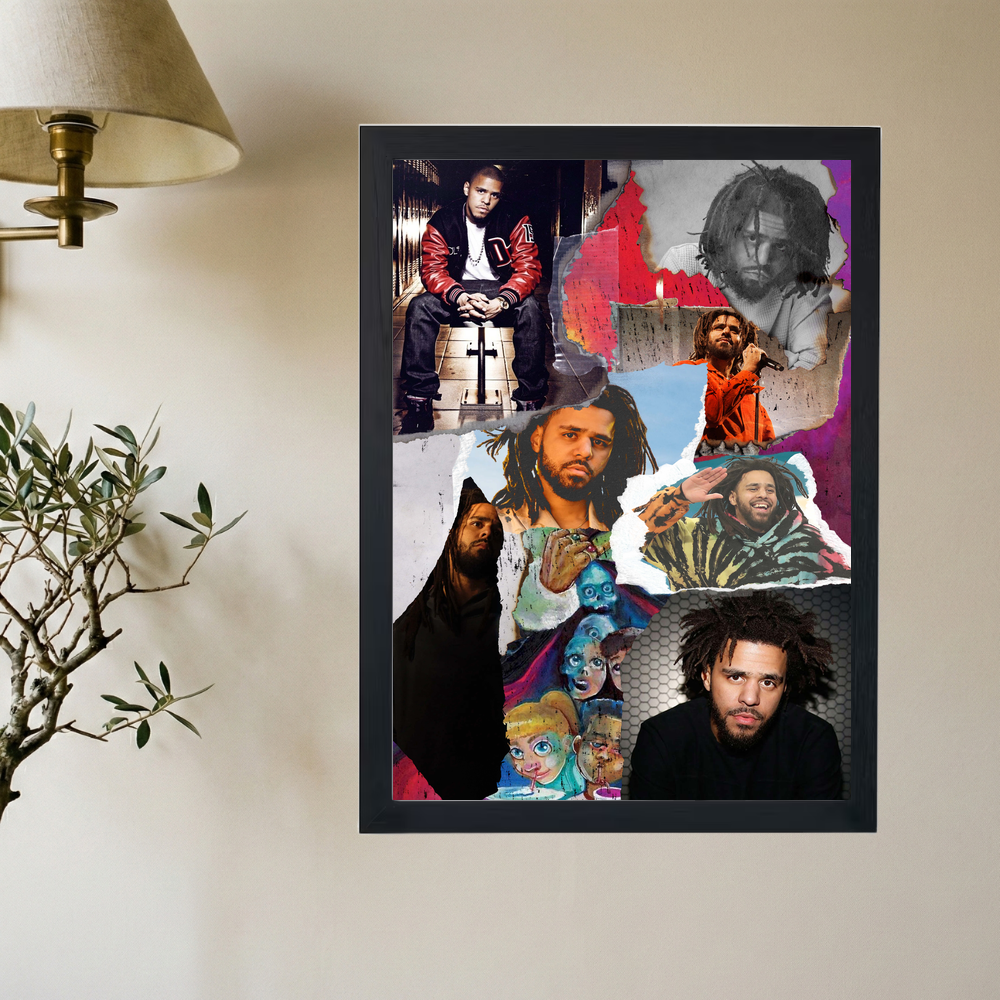 J. Cole 'Dollar & A Dream' Collage Poster - Mockup 2