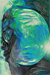 Kid Cudi 'Man On Earth' Painting Poster