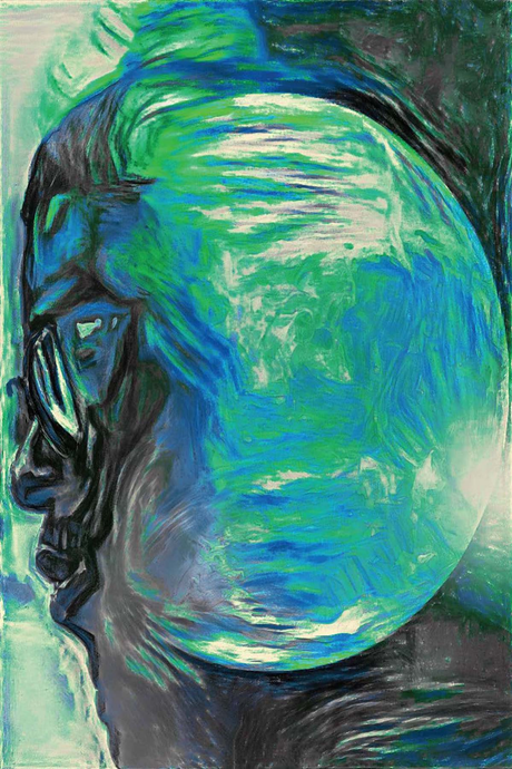 Kid Cudi 'Man On Earth' Painting Poster