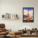 Eiffel Tower 'Sunset' Poster - Mockup 1