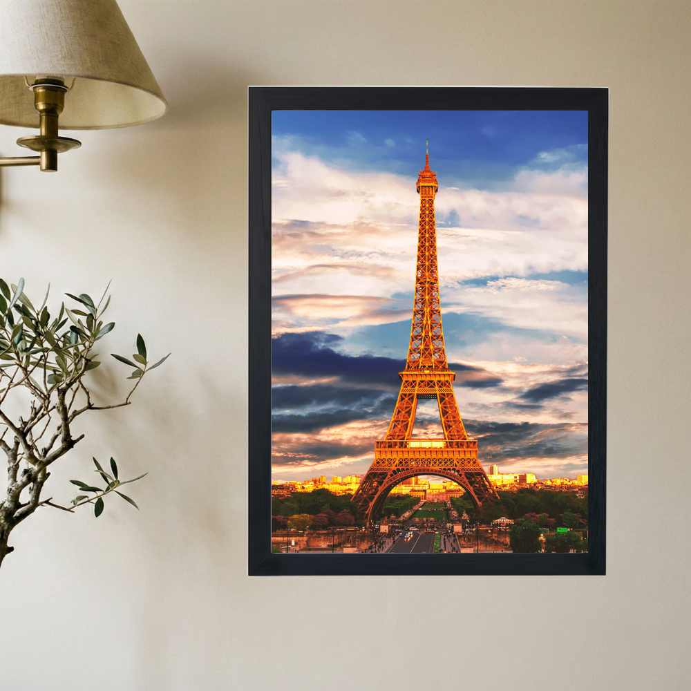 Eiffel Tower 'Sunset' Poster - Mockup 2