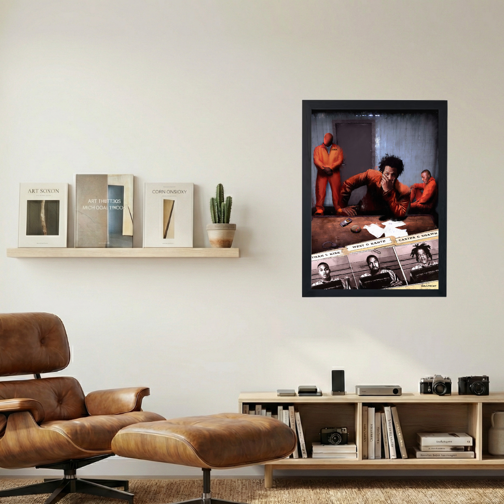 Jay-Z x Kanye West x DaBaby 'Jail' Painting Poster - Mockup 1