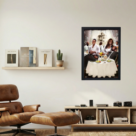 Kanye West x Kobe x Virgil Abloh x Andre 3000x Donda 'LIFE OF THE PARTY' Painting Poster - Mockup 1