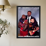 J Prince x Kanye West x Drake 'FREE LARRY' Painting Poster - Mockup 2