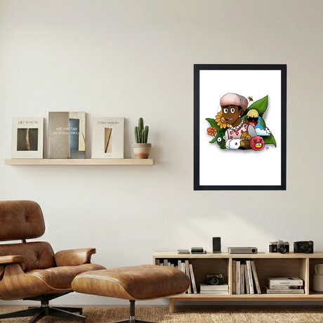 Tyler, The Creator 'Tyler Baudelaire' Cartoon Poster - Mockup 1