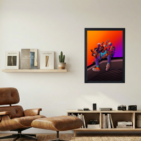 J Cole '2014 Lebron Space Jam Vibes'  Poster - Mockup 1