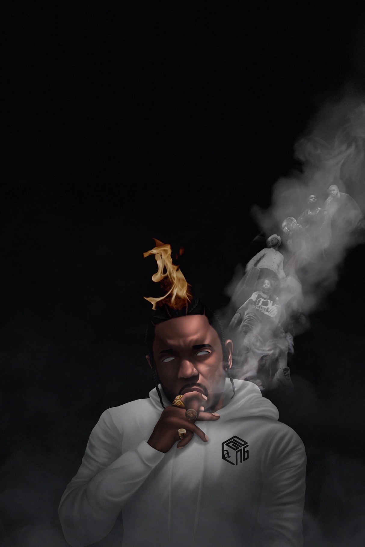 Kendrick Lamar 'Smokin on Top 5' Poster - Mockup 1