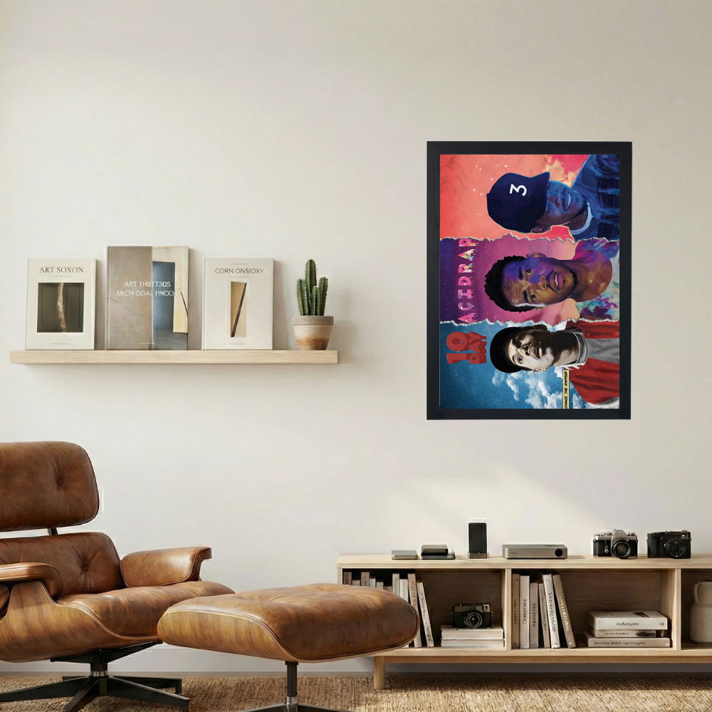 Chance the Rapper 'Discography Collaged' Poster - Mockup 1