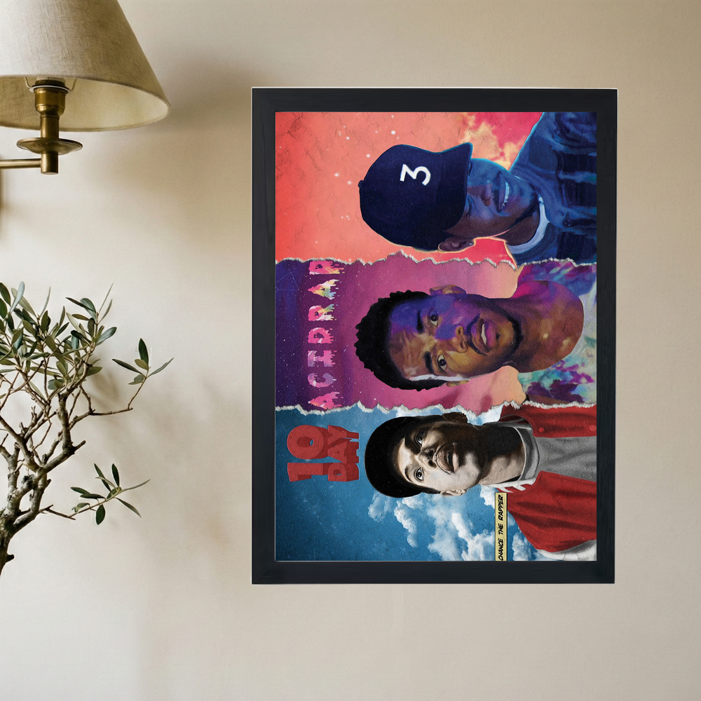 Chance the Rapper 'Discography Collaged' Poster - Mockup 2