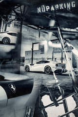 Ferrari 'No Parking' Collaged Poster